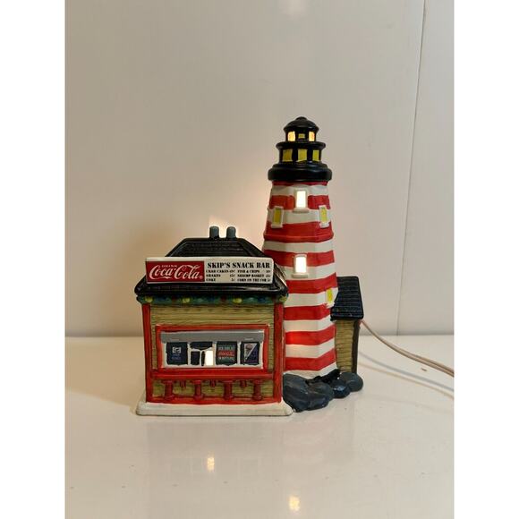 Coca-Cola Town Square Lighthouse Point Snackbar Lighted Building 1990s - Picture 2 of 5